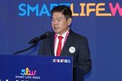 서울스마트라이프위크(SLW) ‘글로벌 CDO 포럼’ 축사하는 이필형 동대문구청장