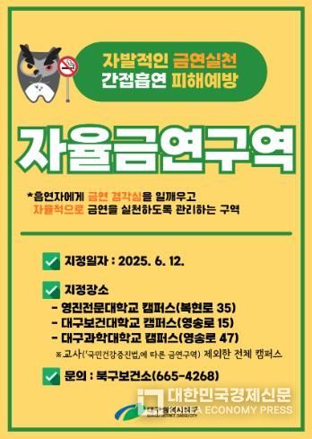건강증진과 자율금역구역 지정 포스터