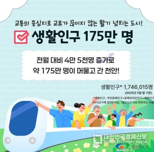 천안시 인구 관련 카드뉴스